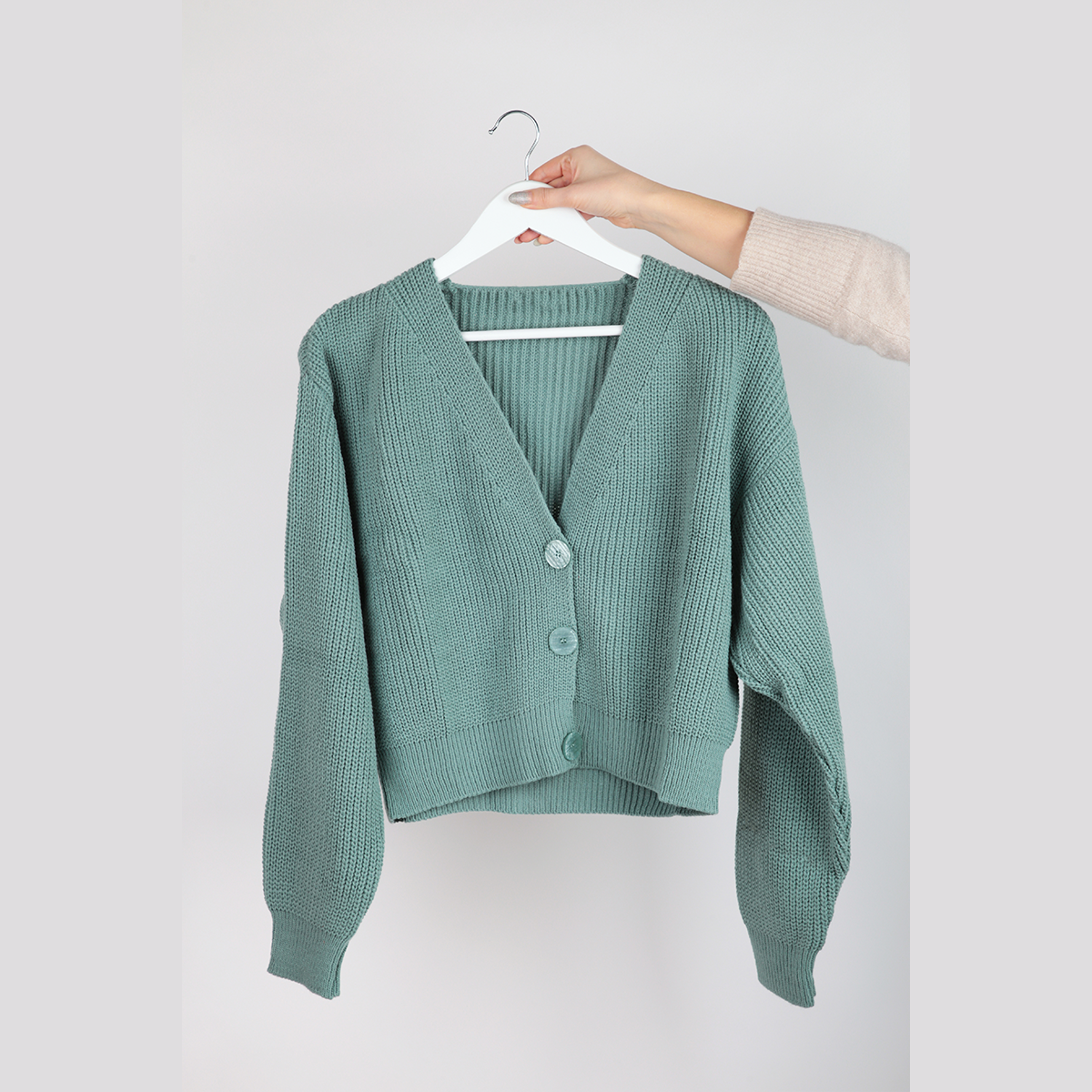 민트색니트 원본